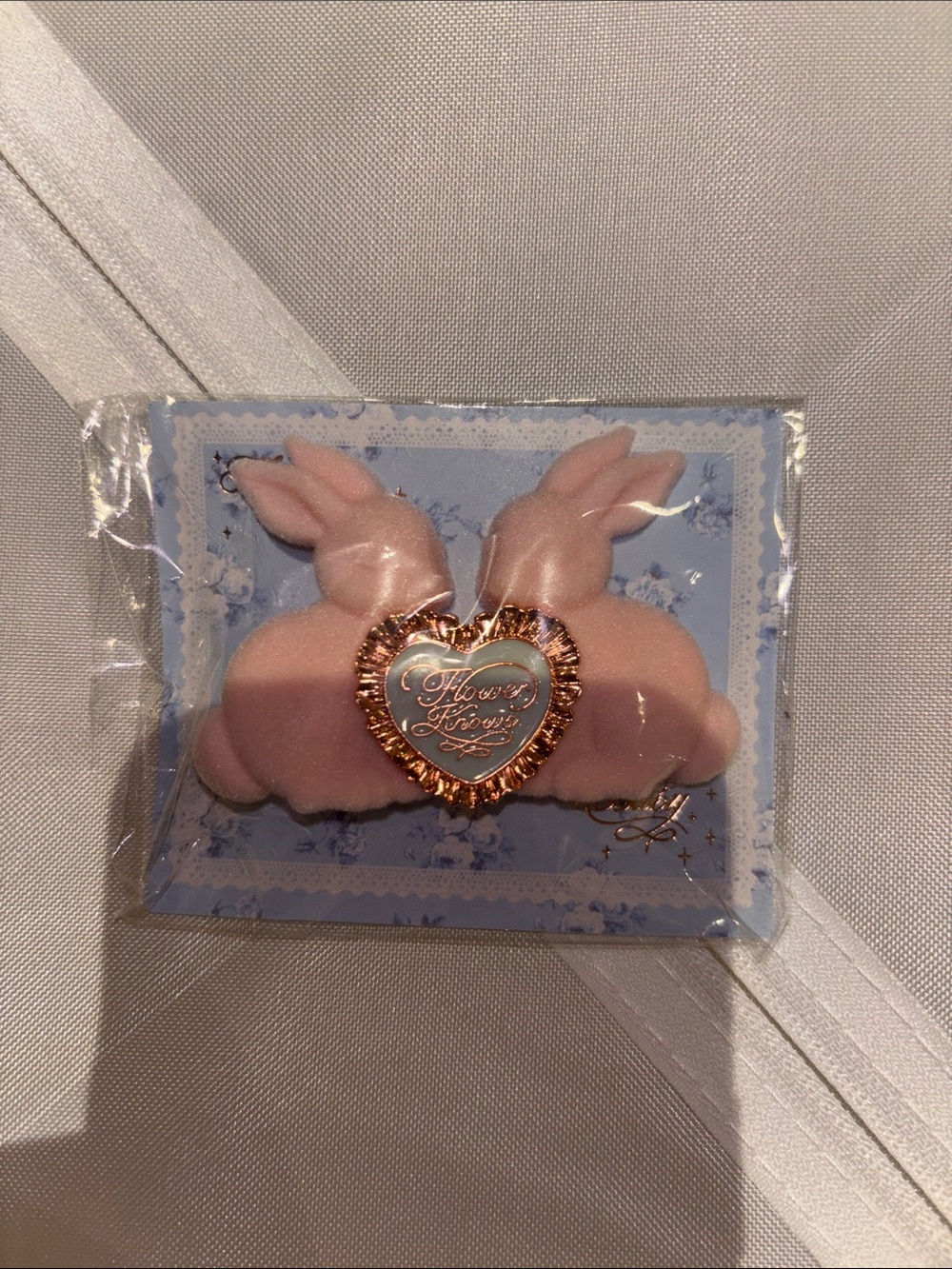 Gorgeous flower knows bunny hair clip